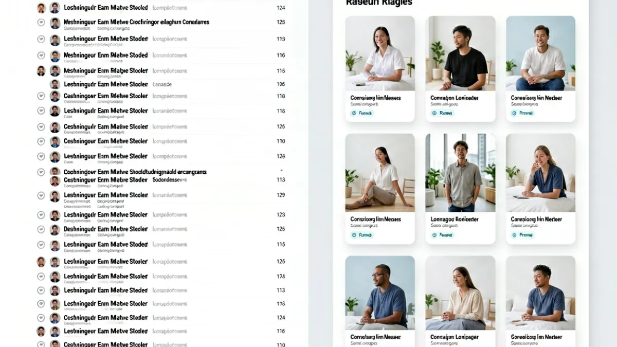 对比示意图：左侧显示低质量平台大量重复推送截图，右侧显示每日吃瓜平台的结构化内容卡片